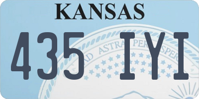 KS license plate 435IYI