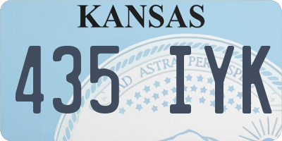 KS license plate 435IYK