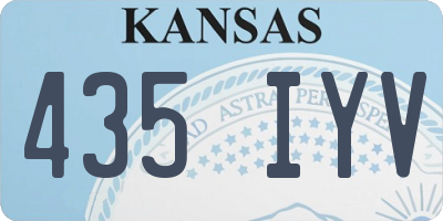 KS license plate 435IYV