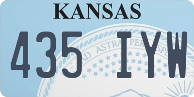 KS license plate 435IYW