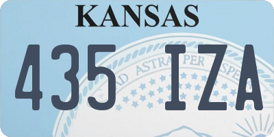 KS license plate 435IZA