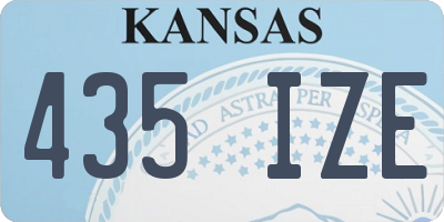 KS license plate 435IZE