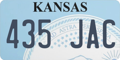 KS license plate 435JAC