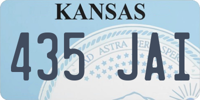 KS license plate 435JAI