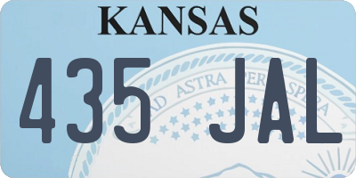 KS license plate 435JAL