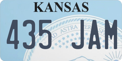 KS license plate 435JAM