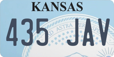 KS license plate 435JAV