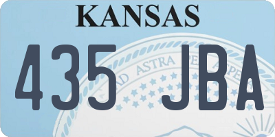 KS license plate 435JBA