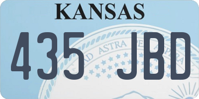 KS license plate 435JBD