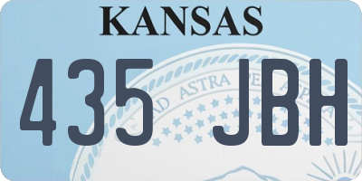 KS license plate 435JBH
