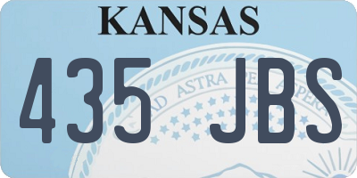 KS license plate 435JBS