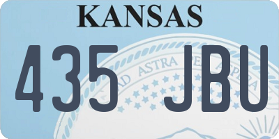 KS license plate 435JBU