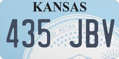 KS license plate 435JBV