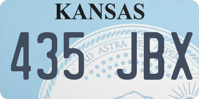 KS license plate 435JBX
