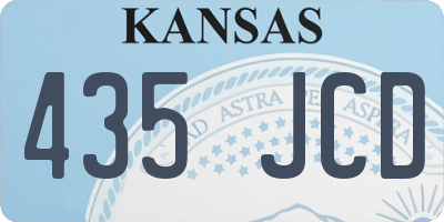 KS license plate 435JCD