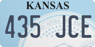 KS license plate 435JCE