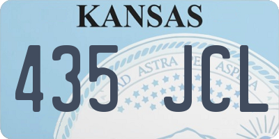 KS license plate 435JCL