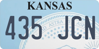 KS license plate 435JCN