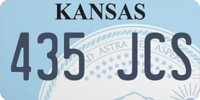 KS license plate 435JCS