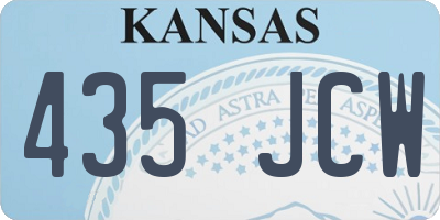 KS license plate 435JCW