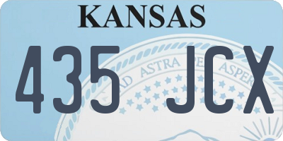 KS license plate 435JCX