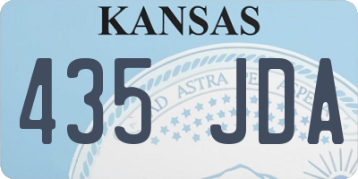 KS license plate 435JDA