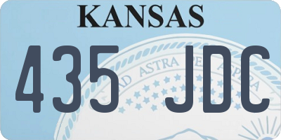 KS license plate 435JDC