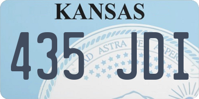 KS license plate 435JDI