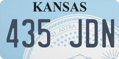 KS license plate 435JDN