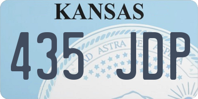 KS license plate 435JDP