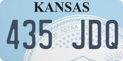 KS license plate 435JDQ