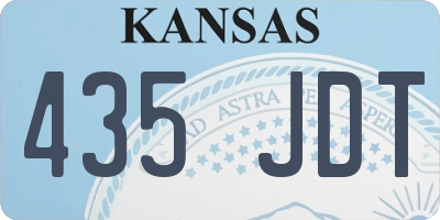 KS license plate 435JDT