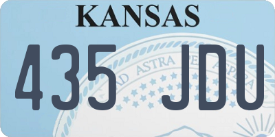 KS license plate 435JDU