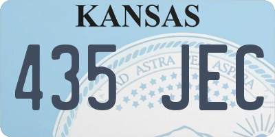 KS license plate 435JEC