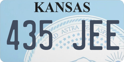 KS license plate 435JEE