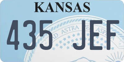 KS license plate 435JEF
