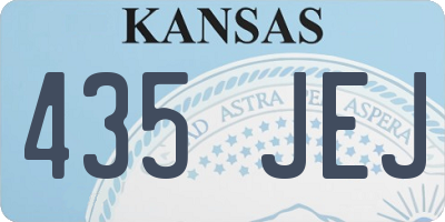 KS license plate 435JEJ