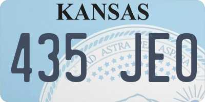 KS license plate 435JEO