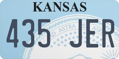 KS license plate 435JER