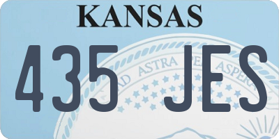 KS license plate 435JES