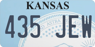 KS license plate 435JEW