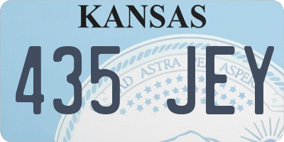 KS license plate 435JEY