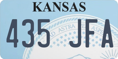 KS license plate 435JFA