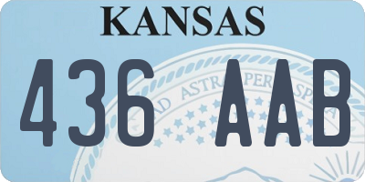 KS license plate 436AAB