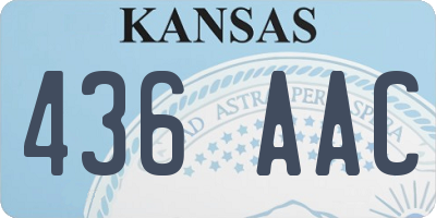 KS license plate 436AAC