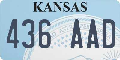 KS license plate 436AAD