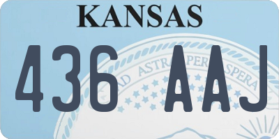 KS license plate 436AAJ