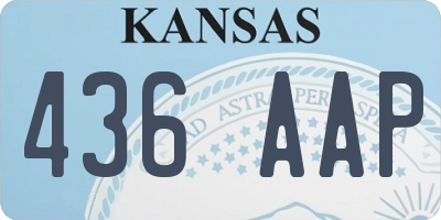 KS license plate 436AAP
