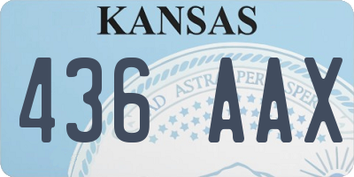 KS license plate 436AAX