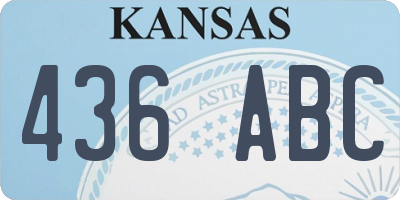 KS license plate 436ABC